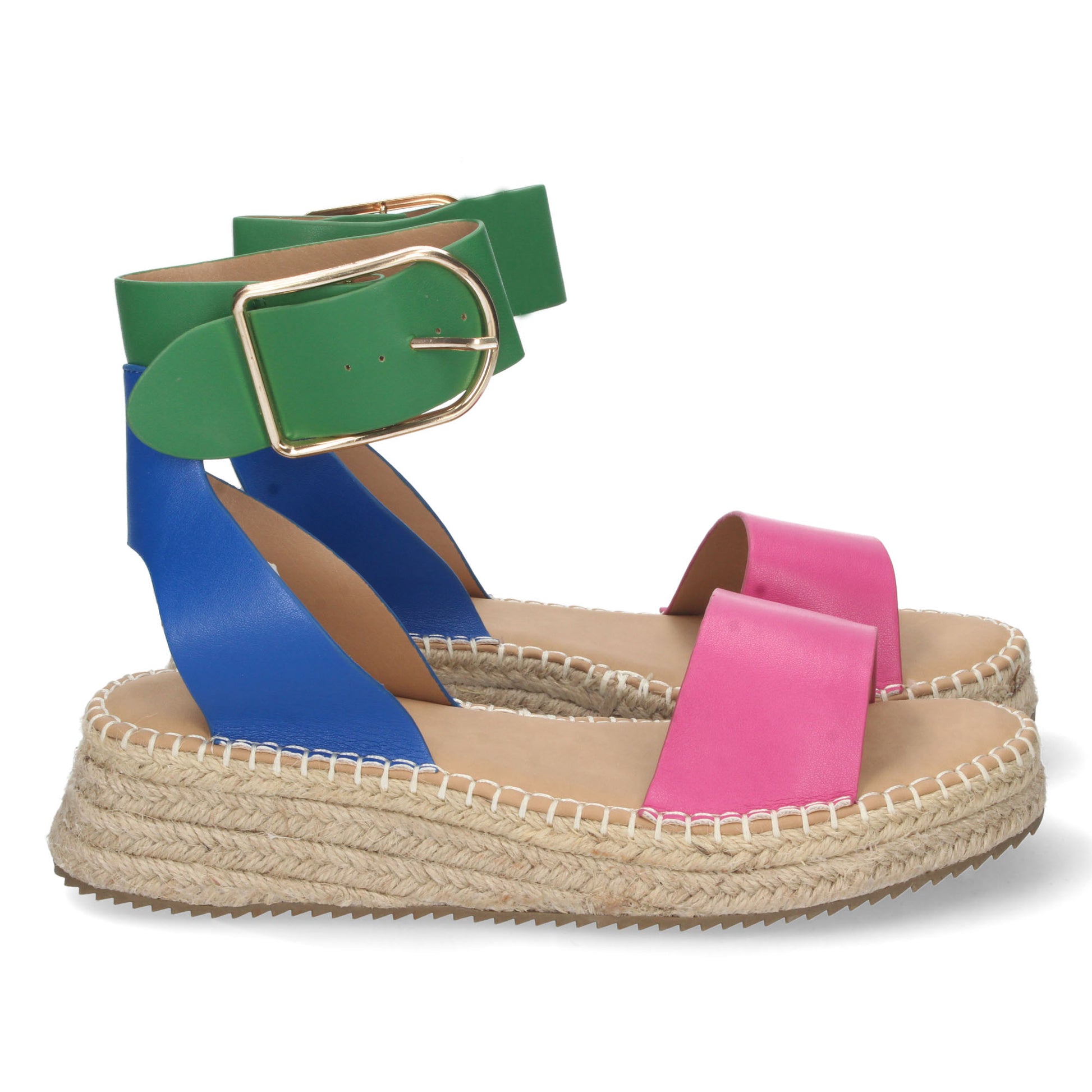 Sandalias Planas tricolor con suela de yute - color, frescura y comodidad en un solo paso