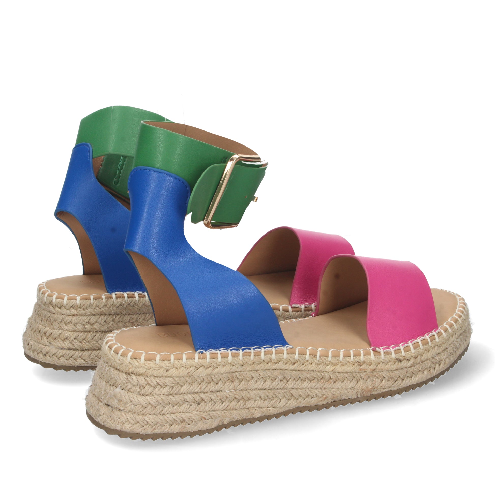 Sandalias Planas tricolor con suela de yute - color, frescura y comodidad en un solo paso
