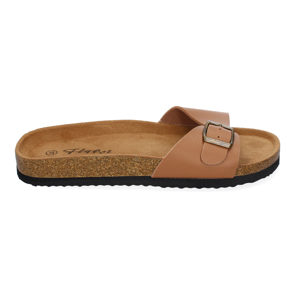 Sandalia Plana Taupe para Mujer