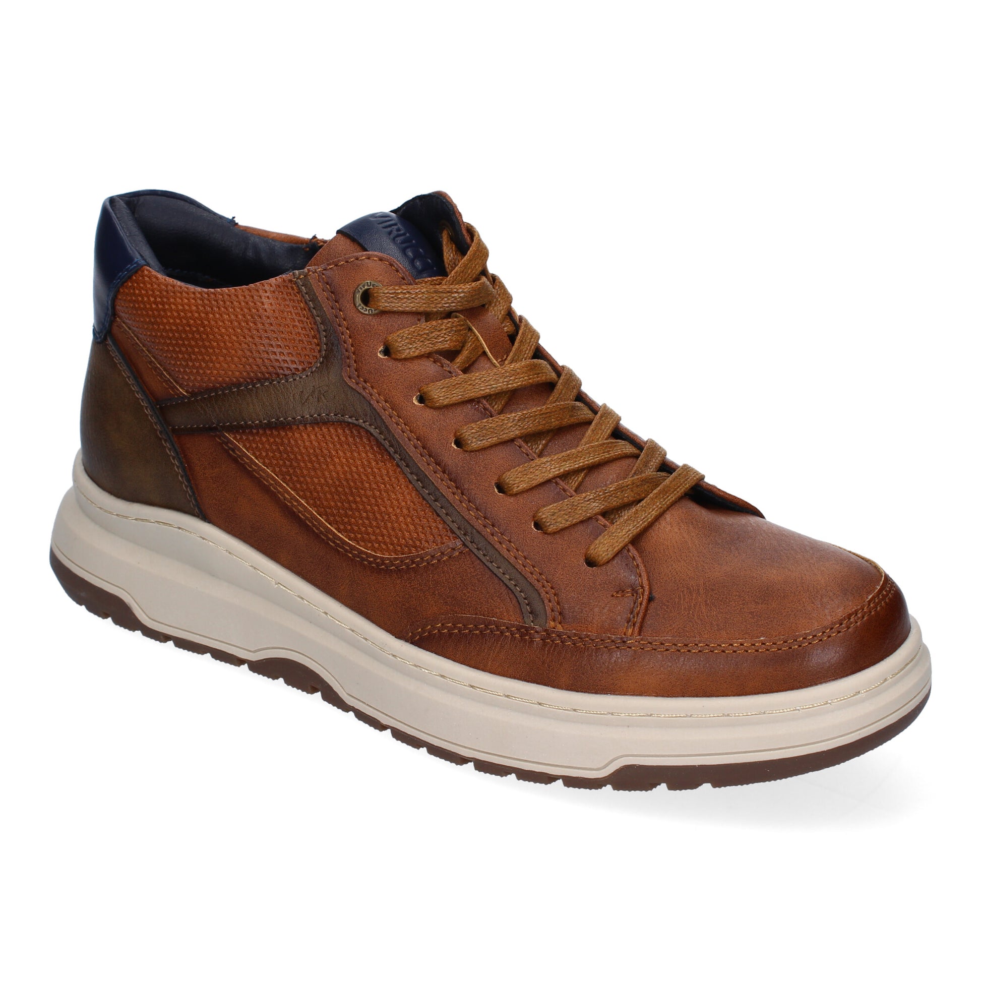 Zapatilla Abotinada Casual de Hombre en Color Cuero