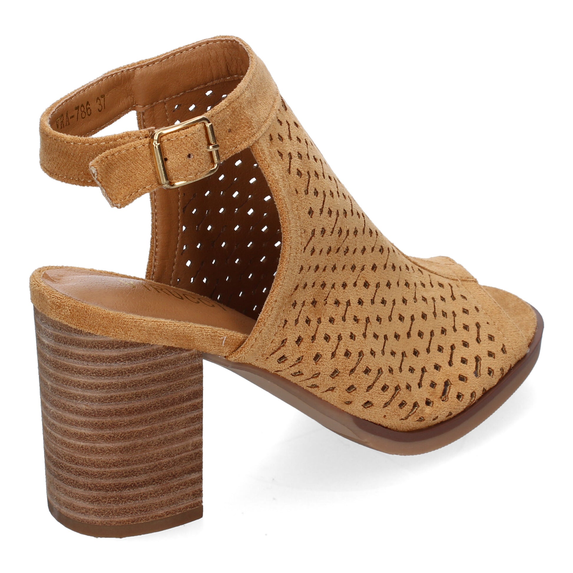 Sandalia de Tacón para Mujer en Color Cuero