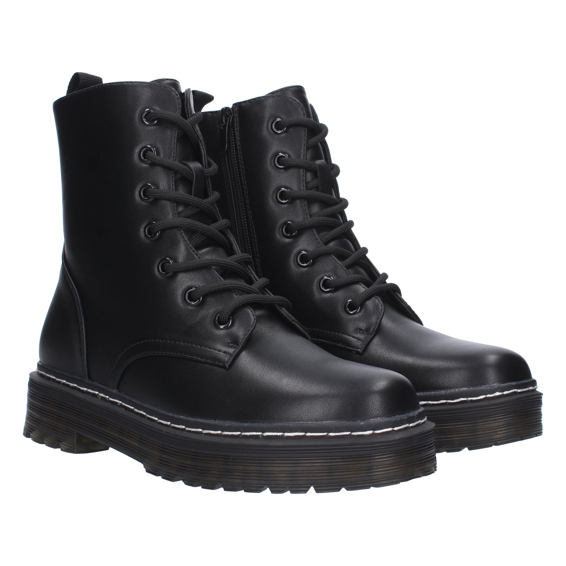 Bota de estilo militar negra para Mujer