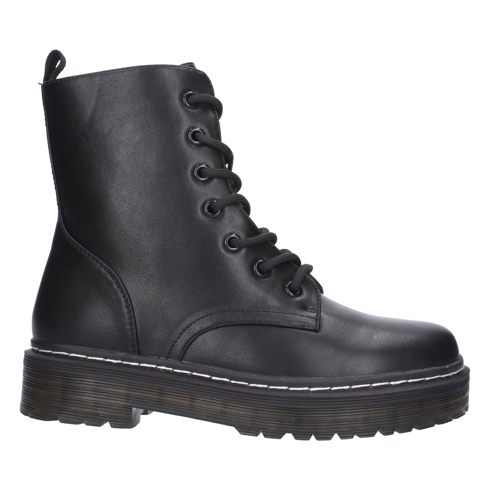 Bota de estilo militar negra para Mujer