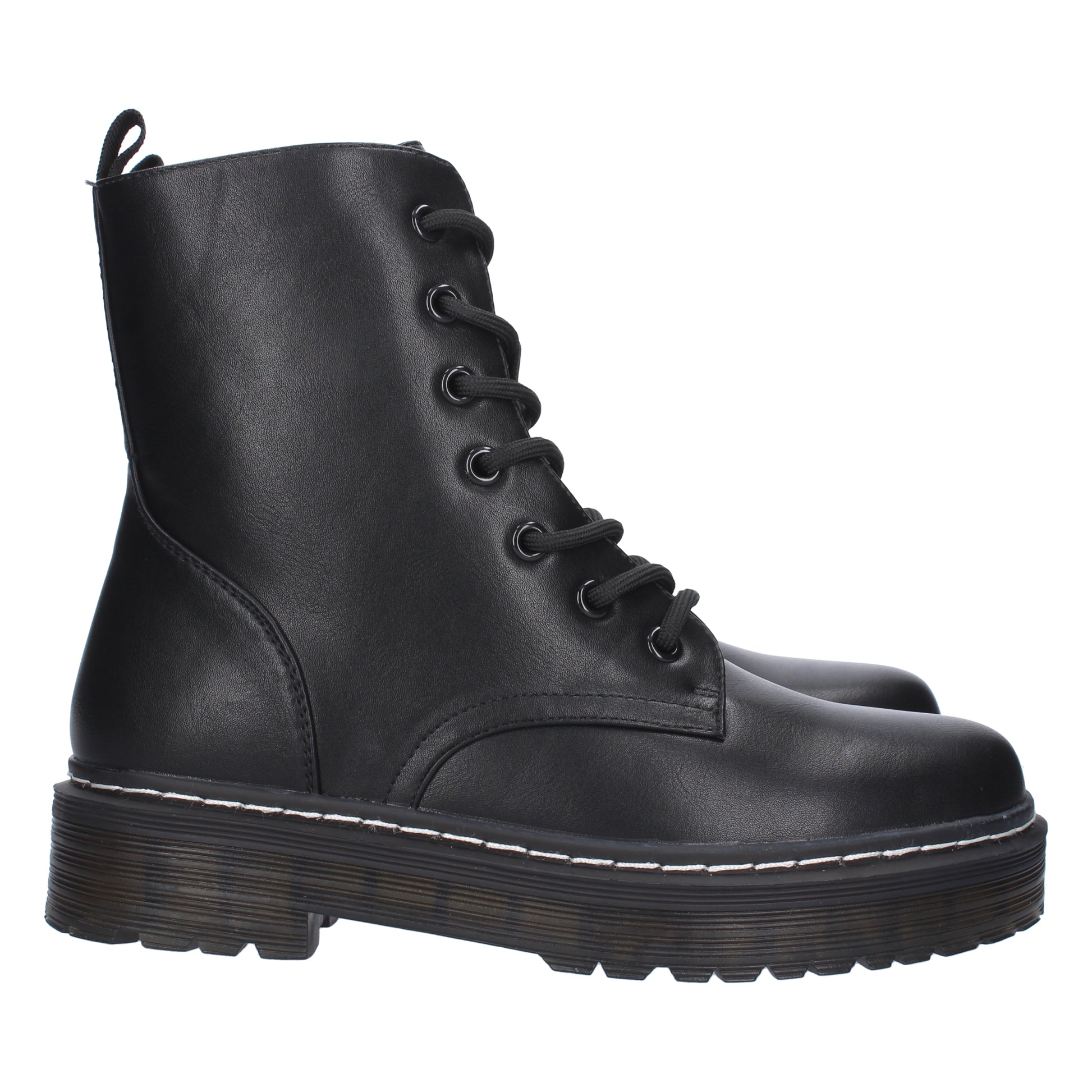 Bota de estilo militar negra para Mujer