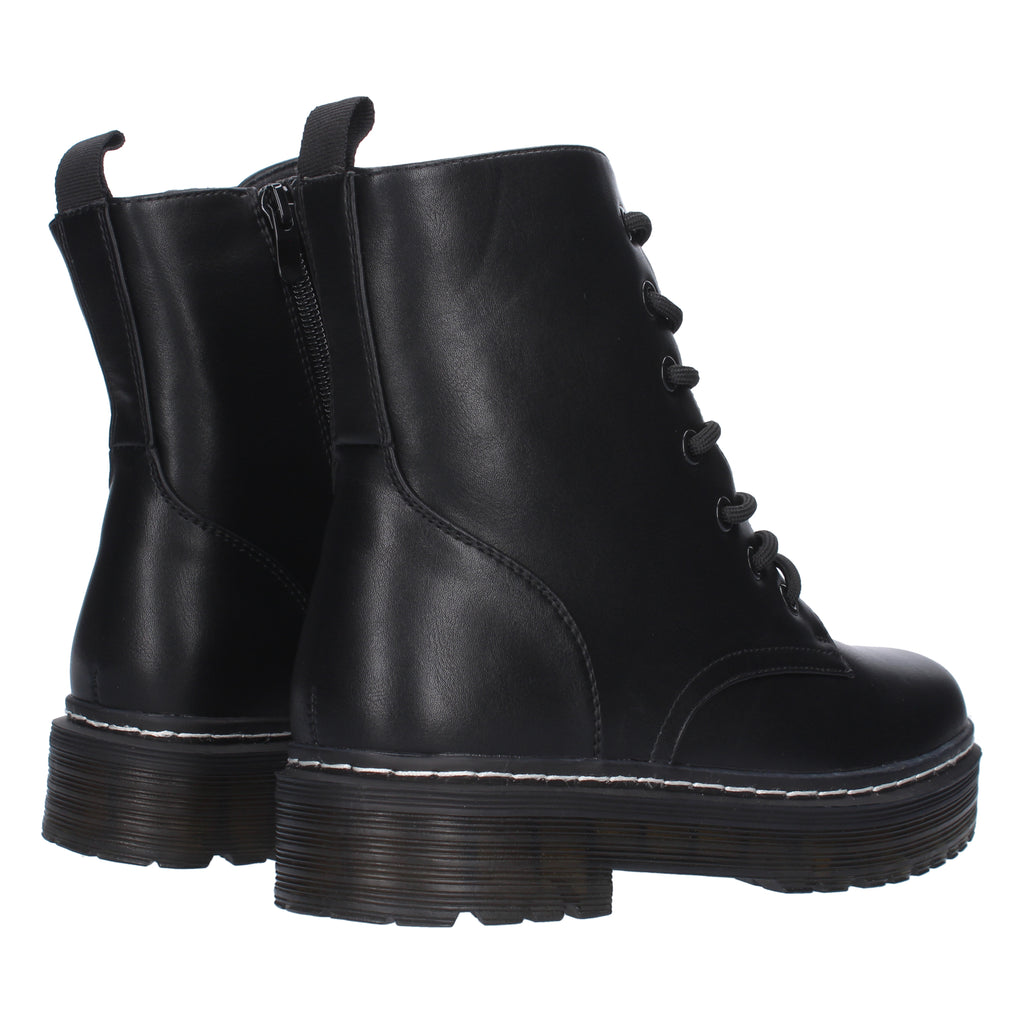 Bota de estilo militar negra para Mujer