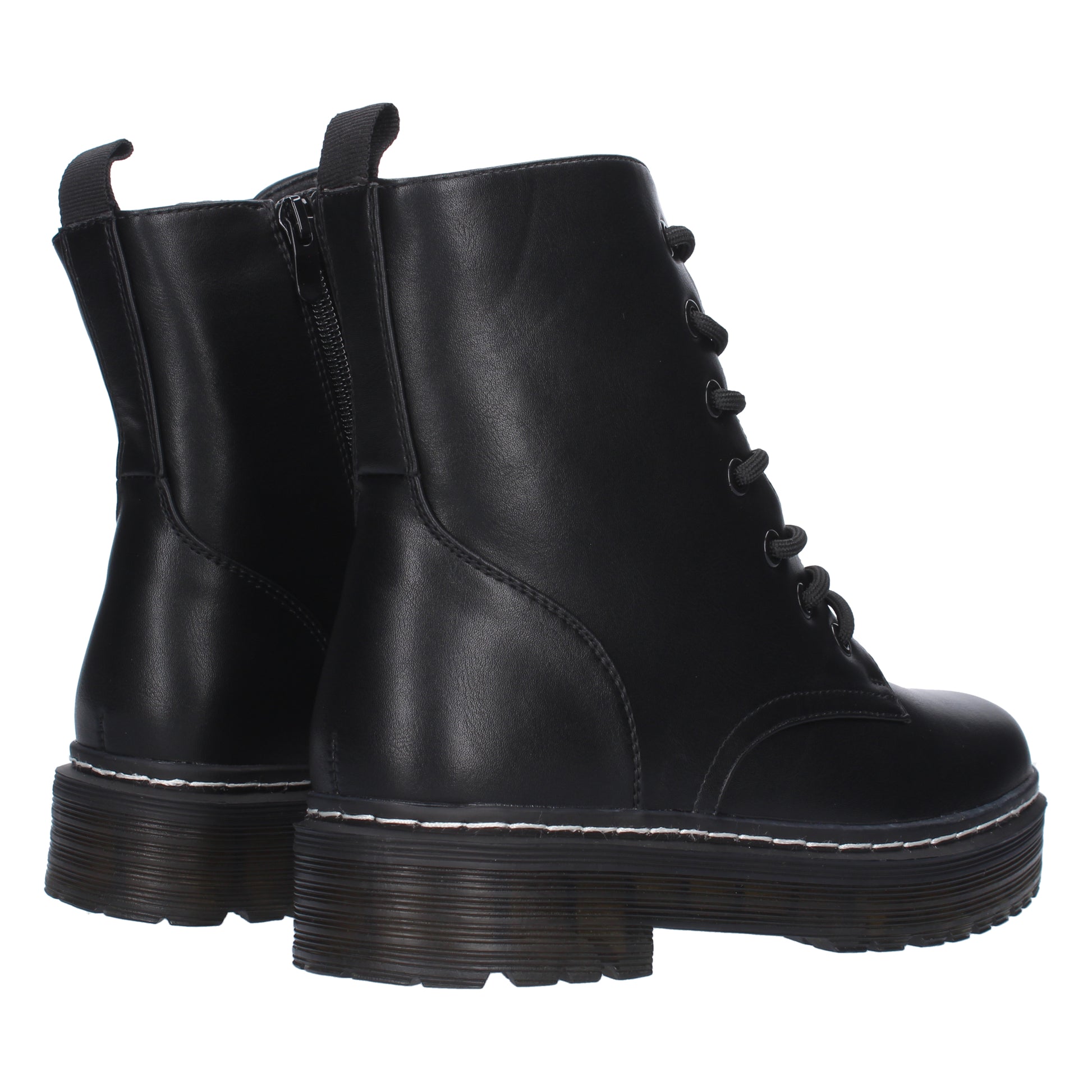 Bota de estilo militar negra para Mujer